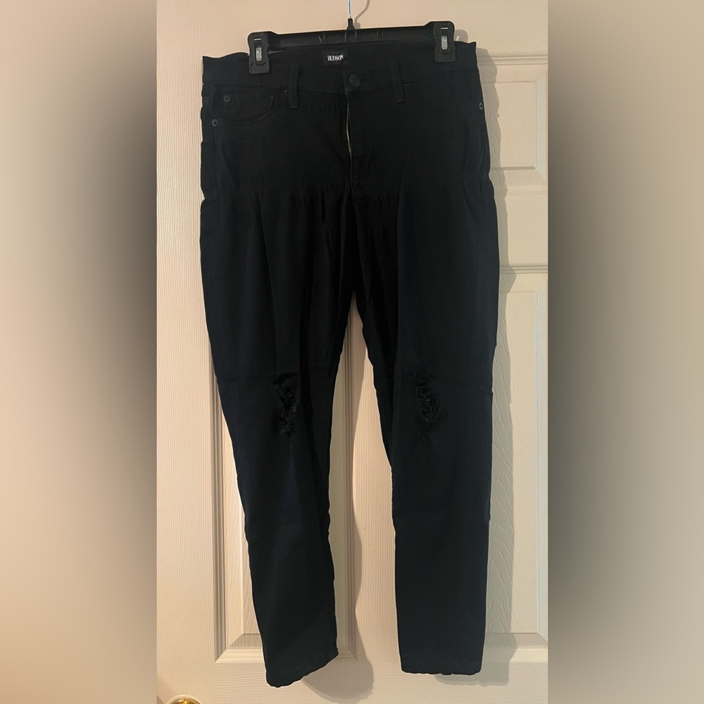 Hudson Jeans Distressed Jeans in Black Size 31